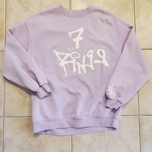 Ariana grande- lavender 7 rings crewneck